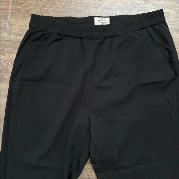 Marine Layer Allison Black Cropped Pants - Picture 3 of 5